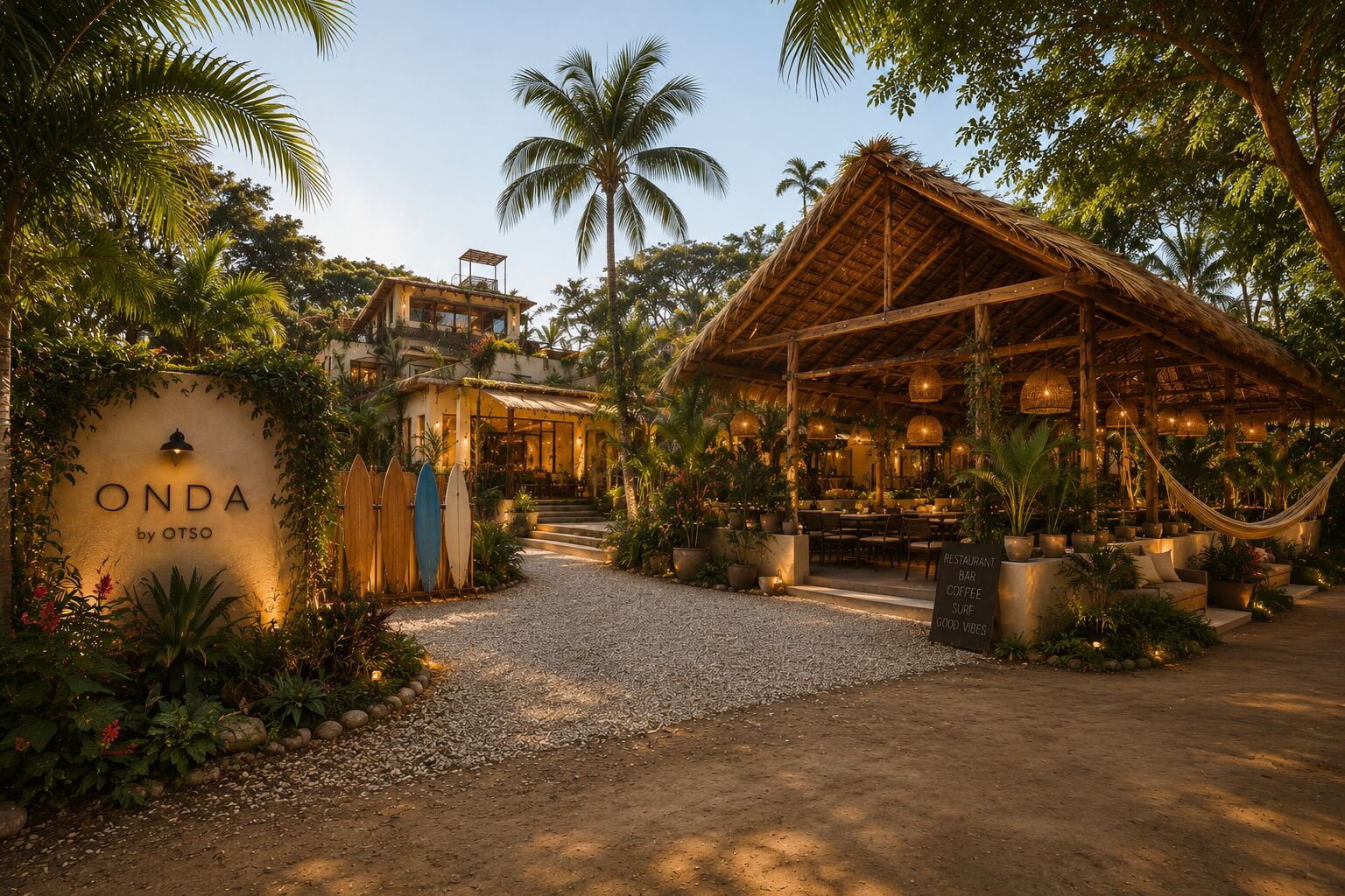 A boutique destination on the Pacific coast at golden hour